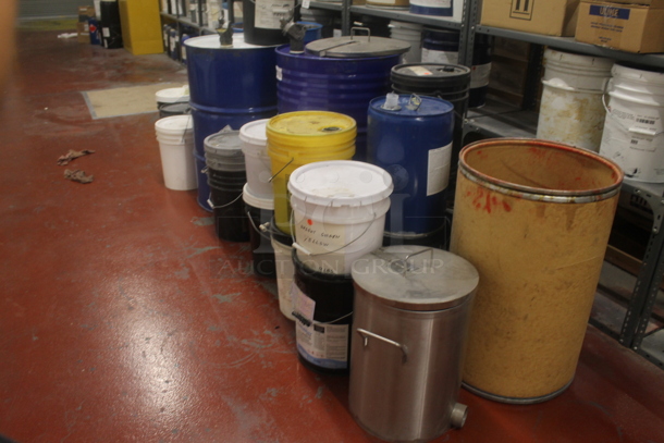 ALL ONE MONEY! Lot of Various Metal Barrels and Poly Buckets. BUYER MUST REMOVE. - Image 3 of 12