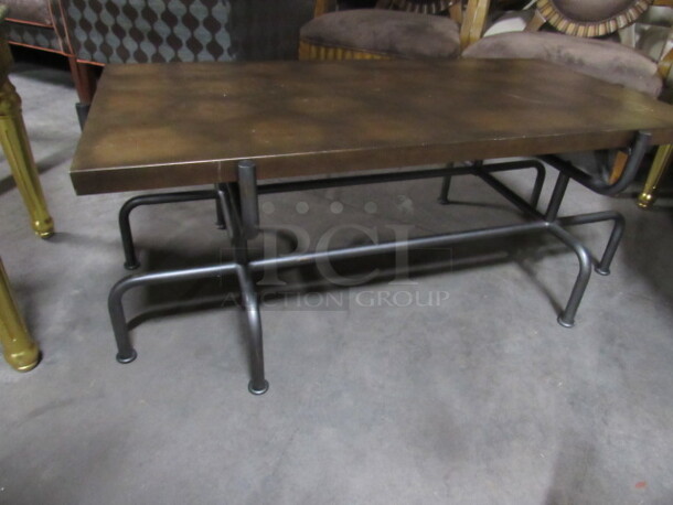 One Industrial Look Metal Coffee Table. 50X26X19