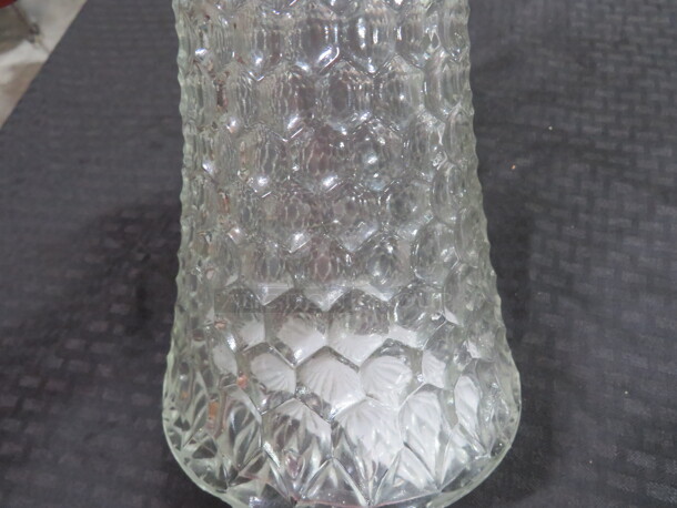 One  BEAUTIFUL Vintage Silver Plated Diamond Cut Glass Decanter. $175.00 - Image 3 of 3