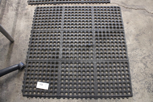 Black Anti Fatigue Floor Mat. 36.5x36.5x0.5