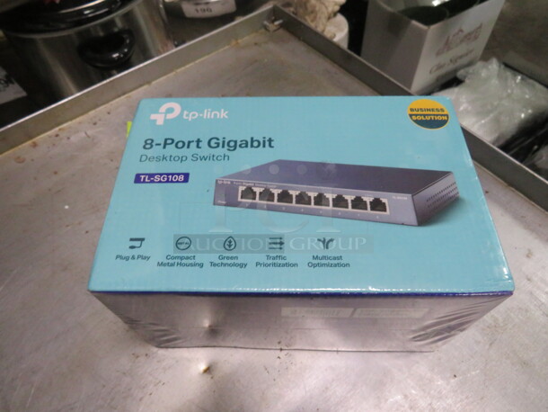 One New TP Link 8 Port Gigabit. #TL-SG108 - Image 1 of 1