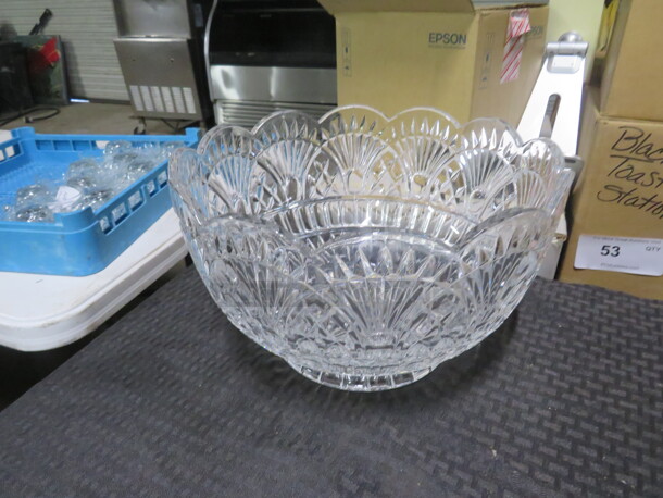 One 12X7 Cut Glass Punch Bowl. - Image 1 of 1