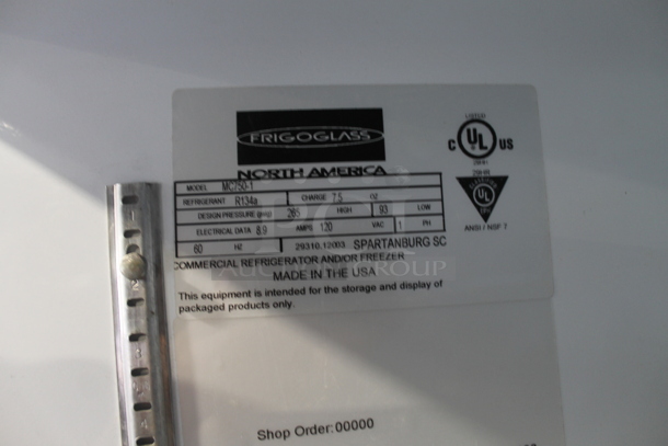 Frigoglass MC750-1 Metal Commercial Single Door Reach In Cooler Merchandiser w/ Poly Coated Racks. 115 Volts, 1 Phase. Cannot Test - Unit Trips Breaker - Image 3 of 3