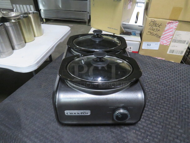 One Double Crock Pot Slow Cooker. Model# SCCPMD1-CH. 120 Volt. - Image 1 of 1