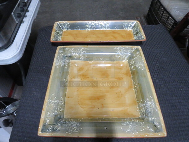Decorative Serving Platters. 2XBID - Image 1 of 3