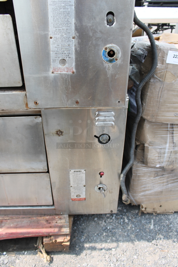 2 Bari M6/48 Stainless Steel Commercial Natural Gas Powered Single Deck Pizza Ovens w/ Cooking Stones in Top Oven. 72,000 BTU. 2 Times Your Bid! - Image 4 of 10