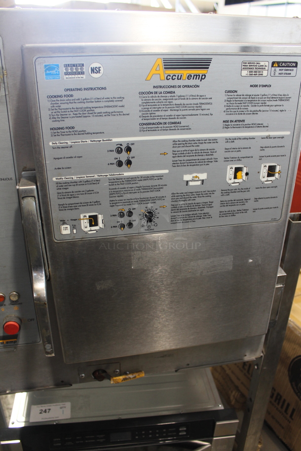 AccuTemp SNH 11 Stainless Steel Commercial Single Door Steam Cabinet w/ Under Shelf on Commercial Casters. 208-250 Volts, 3 Phase. - Image 7 of 10