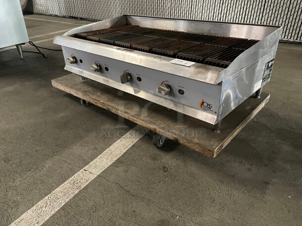 Working! Cooking Performance Group CBL48 48 inch Gas Countertop Lava Briquette Charbroiler NSF Tested and Working! 