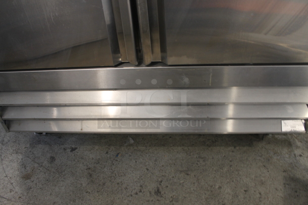 Avantco 178CFD2RR Stainless Steel Commercial 2 Door Reach In Cooler w/ Poly Coated Racks on Commercial Casters. 115 Volts, 1 Phase. Tested and Working! - Image 8 of 11