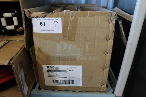 Box of 12 BRAND NEW! TriMark 12" White Ceramic Plates. - Image 3 of 6