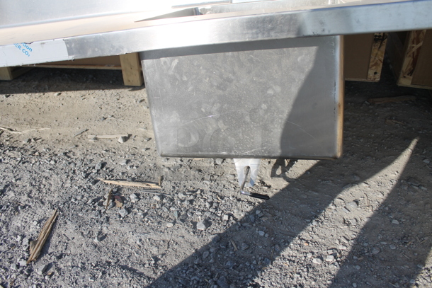 BRAND NEW! Stainless Steel Commercial Table w/ Sink Basin, Faucet and Handles. No Legs. Bay 20x20x15 - Image 7 of 8
