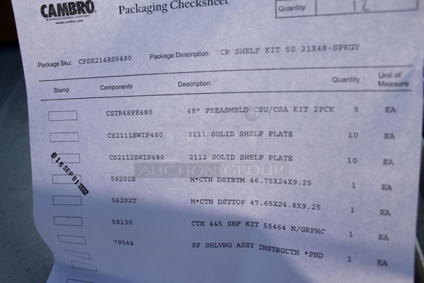 ALL ONE MONEY! Box of BRAND NEW! Cambro Poly Shelf Pieces. - Image 3 of 8