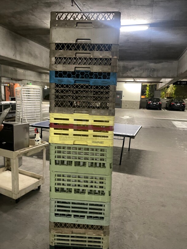 Nice! Commercial Dish Washer Racks NSF With Mobile Cart - Image 3 of 7