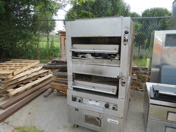 One SS Garland Natural Gas Double Infrared Broiler. #M110XM. 34X36X68