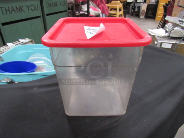 One 8 Quart Food Storage Container With lid. 