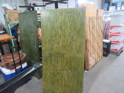 One Wooden Table Top In A Green Finish. 64X30. TOP ONLY NO BASE!
