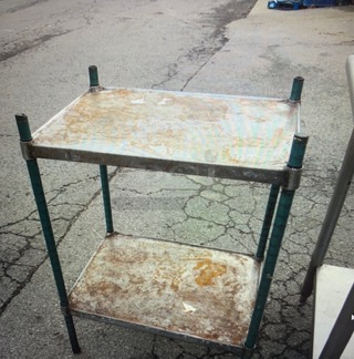 One Metro Shelf With 2 Solid Shelves. 24X18X33