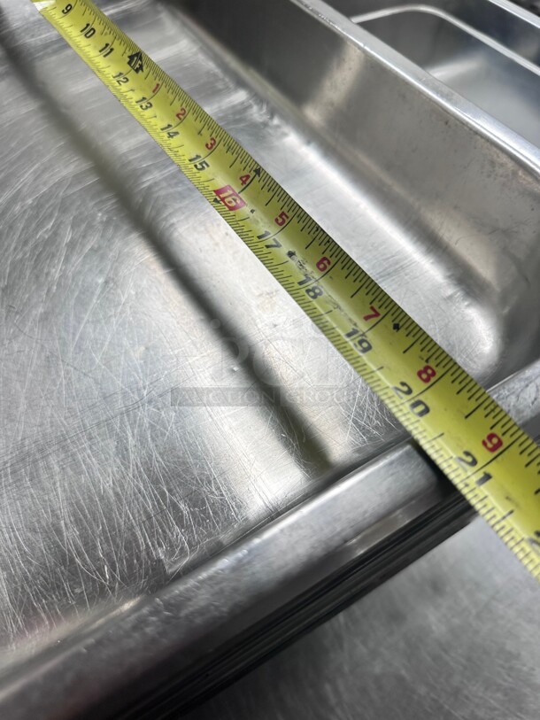 Clean! Winco SPF4 Full Sized Steam Pan, Stainless NSF  - Image 5 of 6