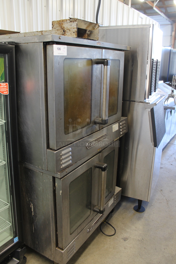 2 Southbend SL Series Stainless Steel Commercial Natural Gas Powered Full Size Convection Ovens w/ View Through Doors, Metal Oven Racks and Thermostatic Controls on Commercial Casters. 2 Times Your Bid! - Image 2 of 10