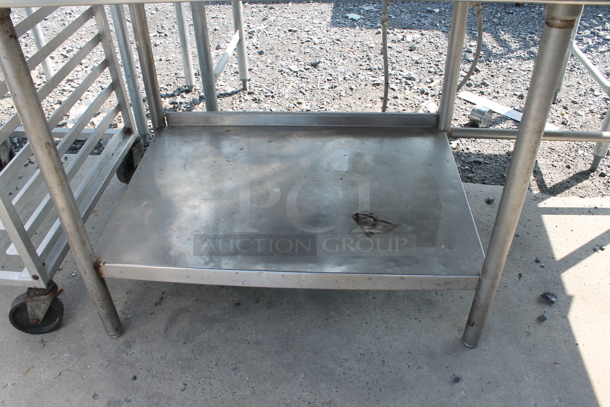 Stainless Steel Commercial Table w/ Back Splash and Under Shelf. - Image 3 of 4