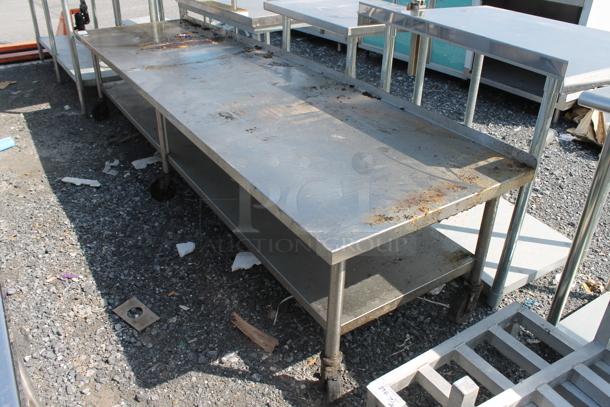 Stainless Steel Commercial Equipment Stand w/ Under Shelf on Commercial Casters. - Image 1 of 5