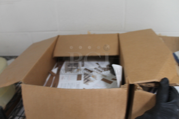 Black 4 Tier Wire Shelving Unit w/ Contents Including Labels on Commercial Casters. BUYER MUST REMOVE. - Image 3 of 7