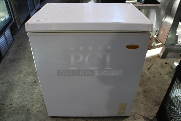 Holiday Model LCM050LC Chest Freezer. 120 Volts, 1 Phase. 28.5x22x33. Tested and Working!
