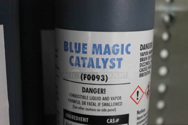 Gray Metal 5 Tier Shelving Unit w/ Contents Including Blue Magic Catalyst on Commercial Casters. - Image 4 of 7