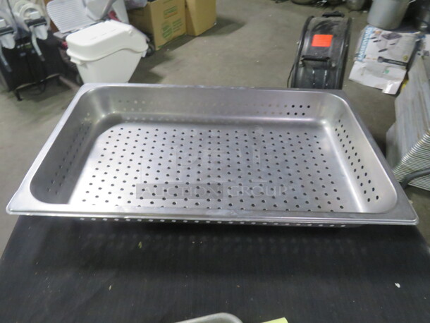 One Full Size 2.5 Inch Perforated Hotel Pan. 