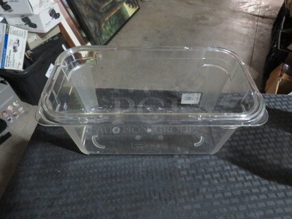 One 1/3 Size 6 Inch Deep Food Storage Container.