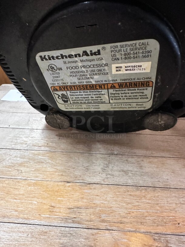 KitchenAid KFP750CR 700-Watt 12-Cup Food Processor, Chrome and Black NSF 115 Volt - Image 5 of 5