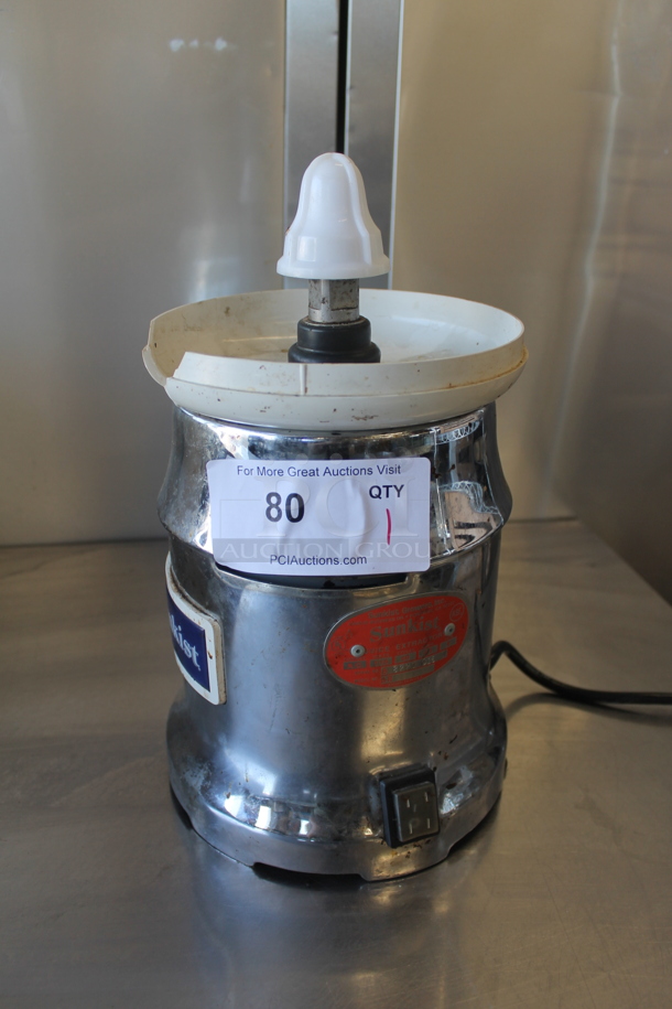 Sunkist 8-R Commercial Stainless Steel Electric Countertop Juice Extractor. 115V. Tested and Working! 