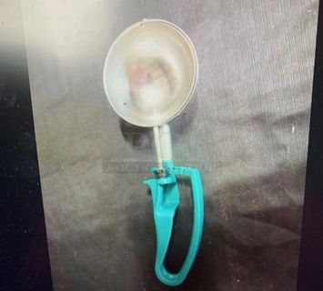 One Teal Color Handle Vollrath Disher.