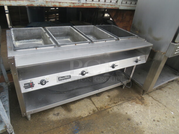One Vollrath Serve Well 4 Well Steam Table With SS Under Shelf. Model# 38104. 120 Volt. 60.5X33X34 - Image 2 of 2