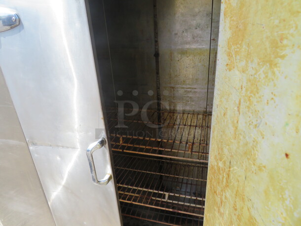 One Stainless Steel 2 Door Holding Cabinet With 3 Racks On Casters. 51X29X55 - Image 2 of 3