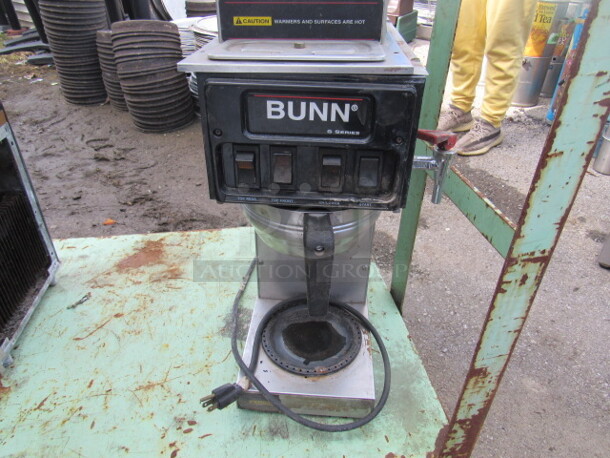 One Bunn Coffee Brewer With Filter Basket. 18X8X21