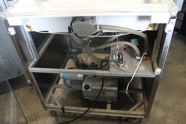 Hi-Tech Vacuum Inc RB 0021 B 325 BMXX Stainless Steel Commercial Single Chamber Vacuum Sealer on Commercial Casters. Tested and Powers On - Image 8 of 11