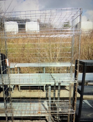 One Metal Shelving System With 5 Shelves. 36X19X72