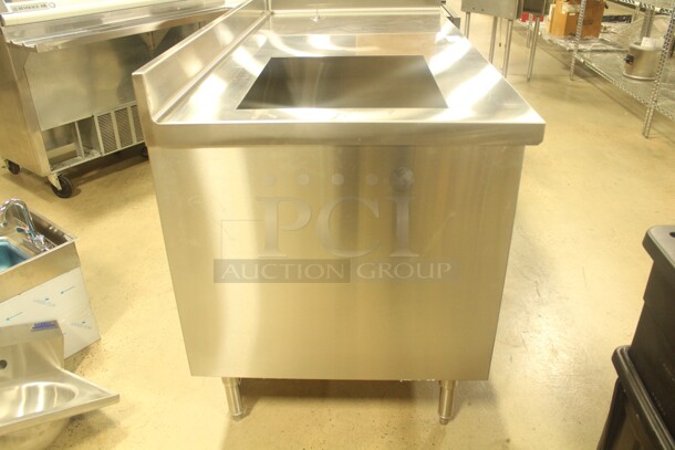 NEW! Commercial Stainless Steel Table With Sink Cutout, Understorage, And Backsplash. 64x32x40.5 - Image 3 of 4