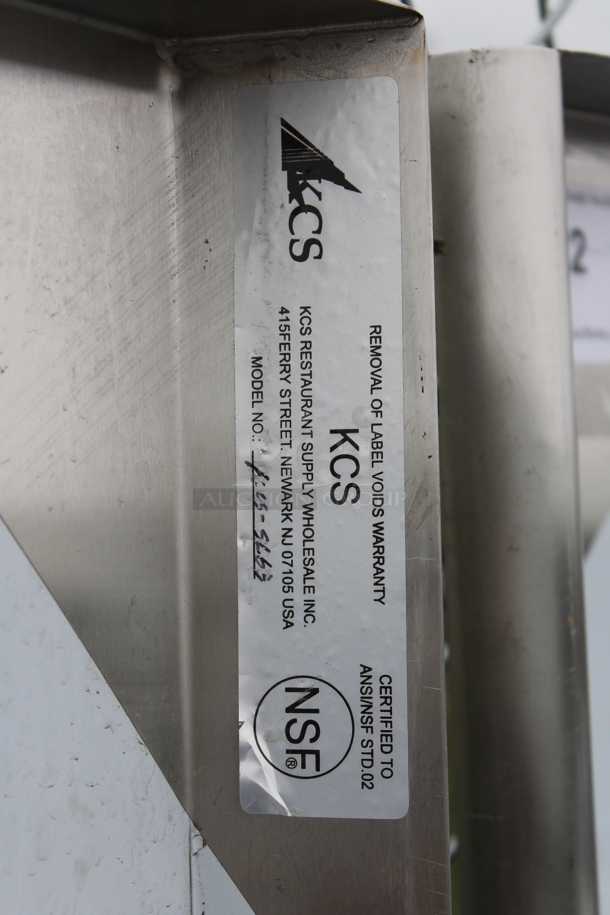 BRAND NEW SCRATCH AND DENT! KCS Stainless Steel Commercial Shelf w/ 2 Wall Mount Brackets. - Image 3 of 5