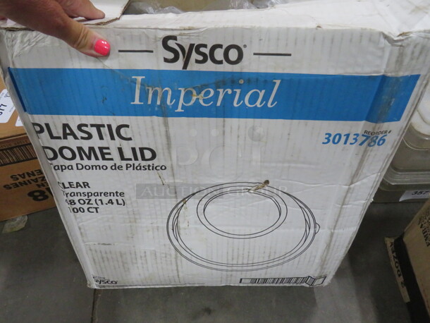 Box Of Sysco Dome Lids. 3XBID. #3013786