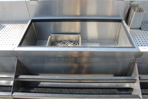 Stainless Steel Commercial Washing Station w/ Sink Bay, 2 Drain Boards, Ice Bin and Double Speedwells. - Image 3 of 5