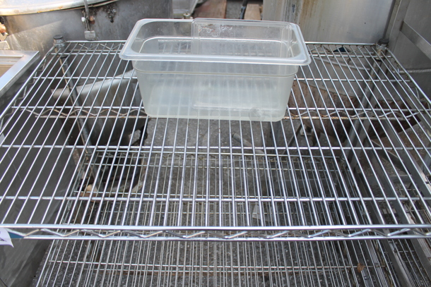 Chrome Finish 3 Tier Wire Shelving Unit. BUYER MUST DISMANTLE. PCI CANNOT DISMANTLE FOR SHIPPING. PLEASE CONSIDER FREIGHT CHARGES.  - Image 2 of 3