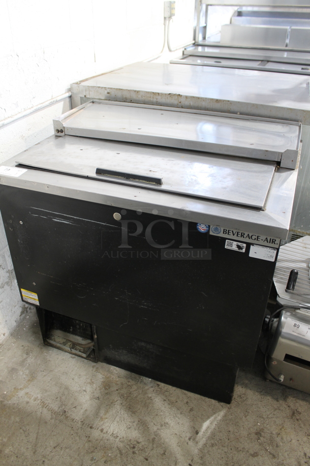 Beverage Air SF34-B Stainless Steel Commercial Back Bar Bottle Cooler w/ Sliding Lid. 115 Volts, 1 Phase. Tested and Working! - Image 1 of 5