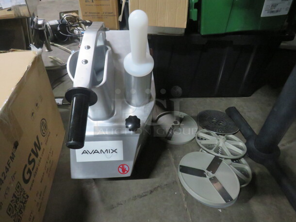 One Avamix Continuous Feed Food Processor. Model# 177CFP50. 120 Volt. 550 Watt. - Image 1 of 1