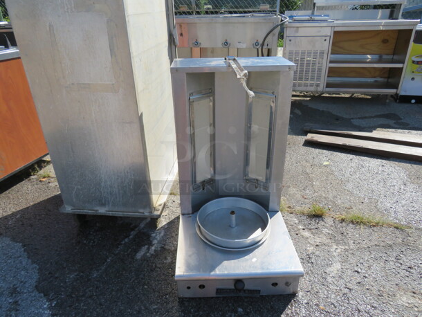 One American Range Natural Gas Vertical Rotisserie Gyro Machine. #AB2. 20X25X35 - Image 1 of 2