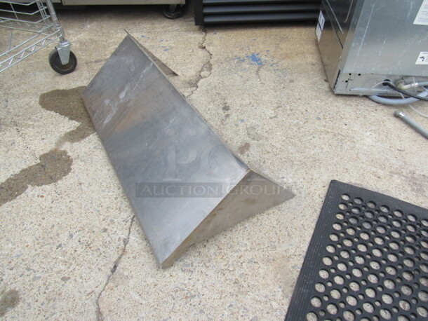 One Wall Mount Shelf With Back Splash And 2 Brackets. 36X14 - Image 2 of 2