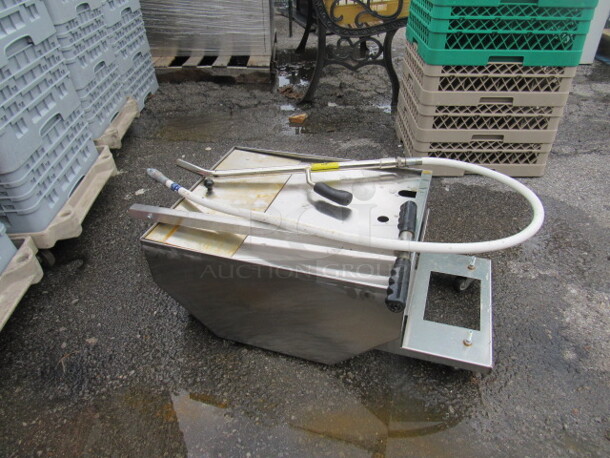 One Stainless Steel Grease Transport With Hose On Casters. 23X30X12 - Image 1 of 2