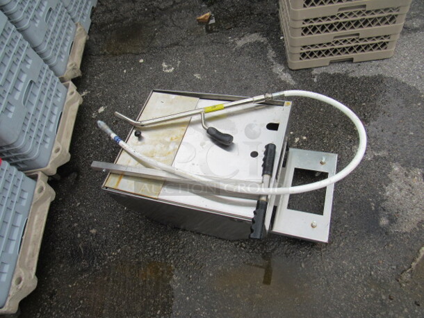 One Stainless Steel Grease Transport With Hose On Casters. 23X30X12 - Image 2 of 2