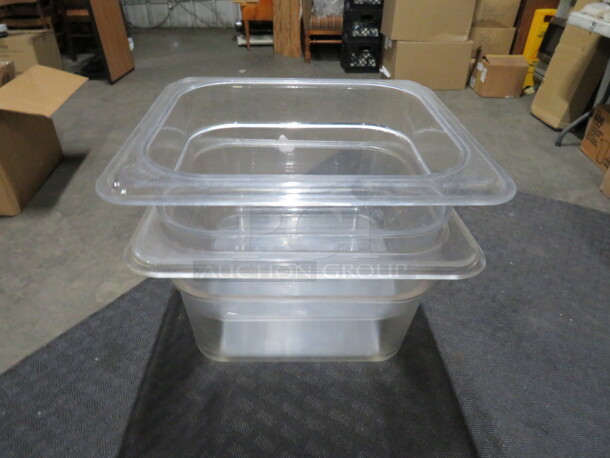 Cambro 1/6 Size 4 Inch Deep Food Storage Container. 2XBID. - Image 1 of 1